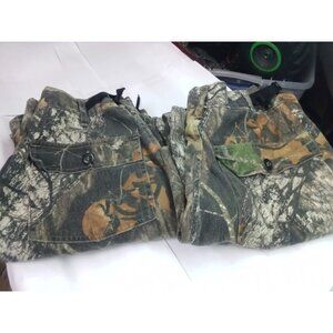 2 Pairs Mossy Oak Field Staff Men's Size Small Camo Hunting Fishing Pants